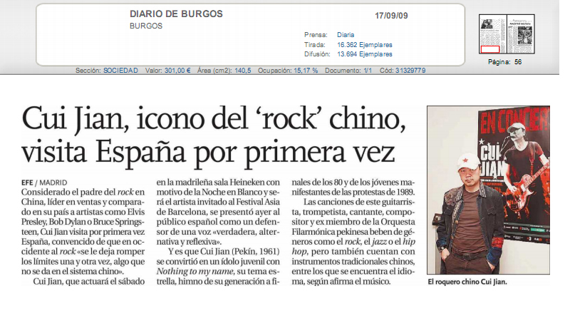 DIARIO DE BURGOS 17-9-09